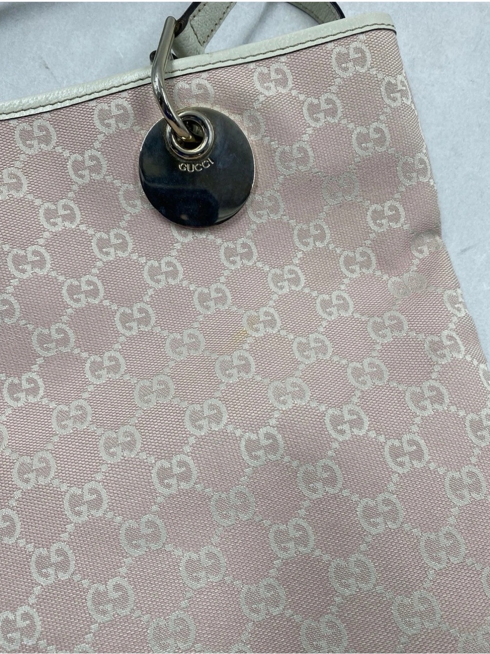 Vintage Gucci Pink Monogram Tote Bag - Picture 5 of 9